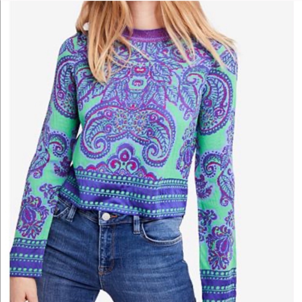 Free People Cropped Sweater